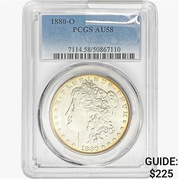1880-O Morgan Silver Dollar PCGS AU58