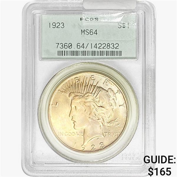 1923 Silver Peace Dollar PCGS MS64