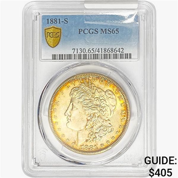 1881-S Morgan Silver Dollar PCGS MS65