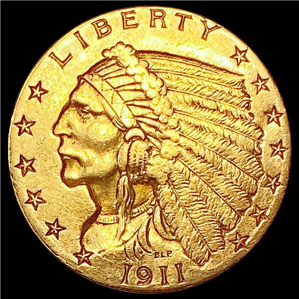 1911 $2.50 Gold Quarter Eagle CLOSELY UNCIRCULATED