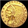 Image 1 : 1911 $2.50 Gold Quarter Eagle CLOSELY UNCIRCULATED