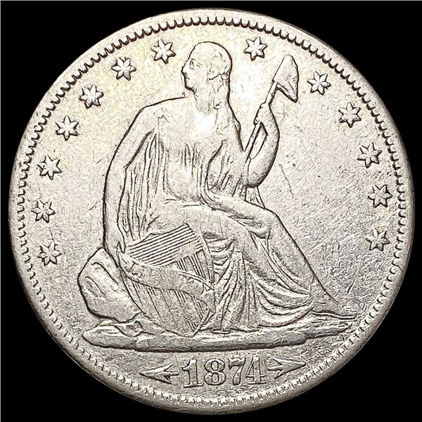 1874-S Seated Liberty Half Dollar CLOSELY UNCIRCULATED