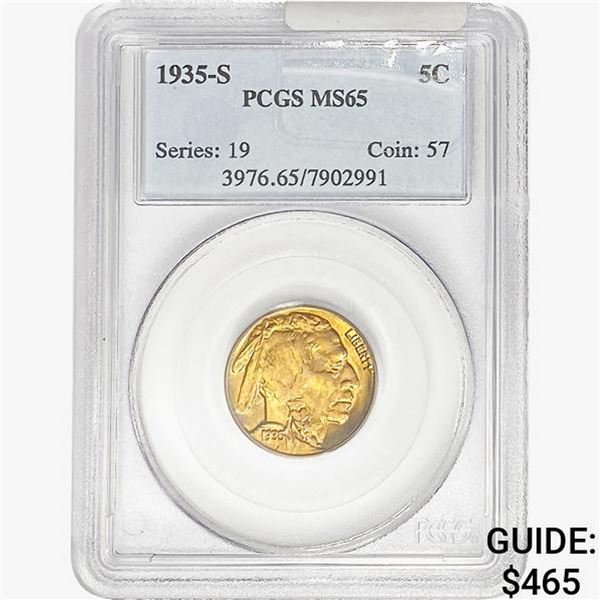 1935-S Buffalo Nickel PCGS MS65