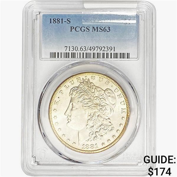 1881-S Morgan Silver Dollar PCGS MS63
