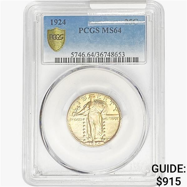 1924 Standing Liberty Quarter PCGS MS64