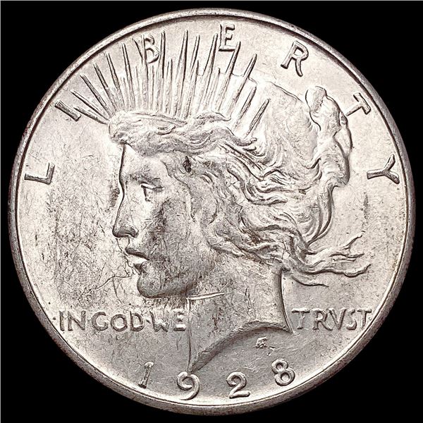 1928-S Silver Peace Dollar CHOICE AU
