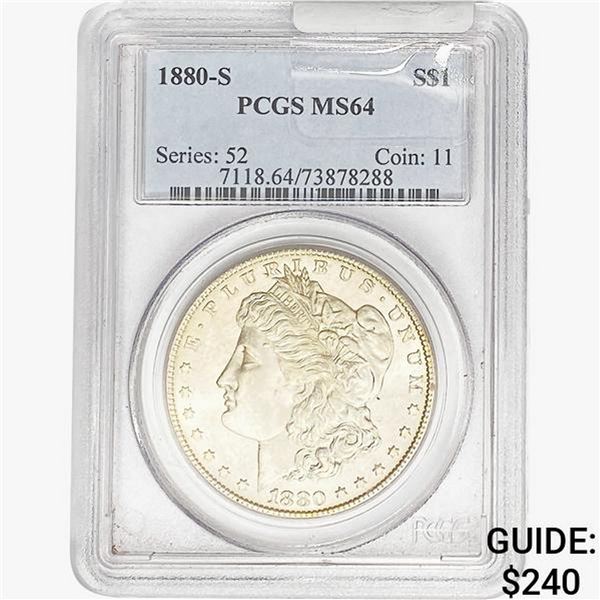 1880-S Morgan Silver Dollar PCGS MS64
