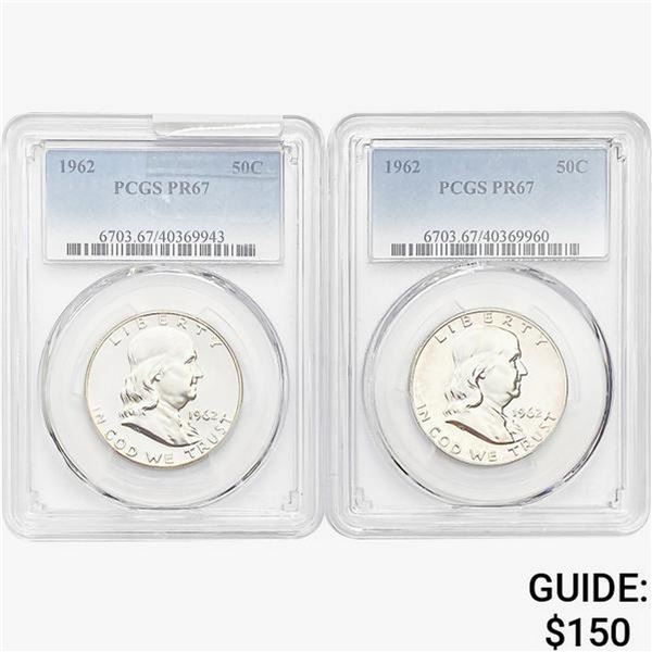 [2]1962 Franklin Half Dollar PCGS PR67