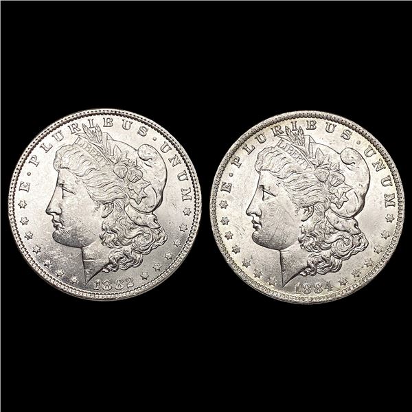 1882-1884 [2] Morgan Silver Dollar CHOICE BU