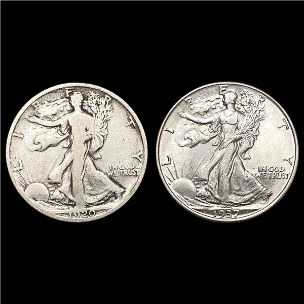 1920-1937 [2] Walking Liberty Half Dollar HIGH GRADE