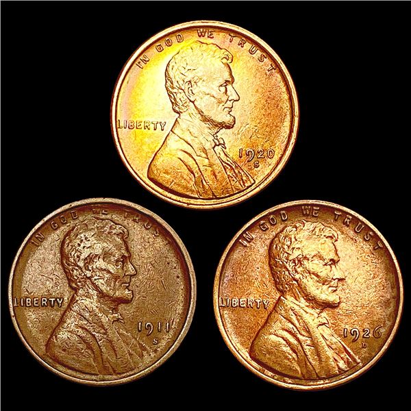 1911-1926 [3] Wheat Cent HIGH GRADE