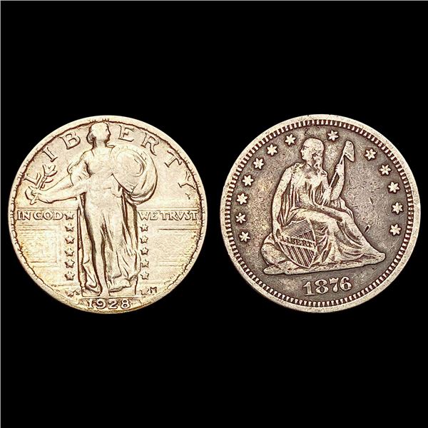 1876-1928 [2] Silver Quarter Lot HIGH GRADE