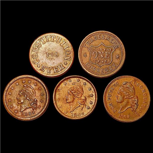 1863 Civil War Token Lot HIGH GRADE