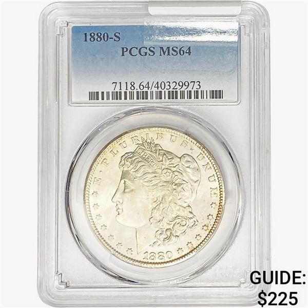 1880-S Morgan Silver Dollar PCGS MS64