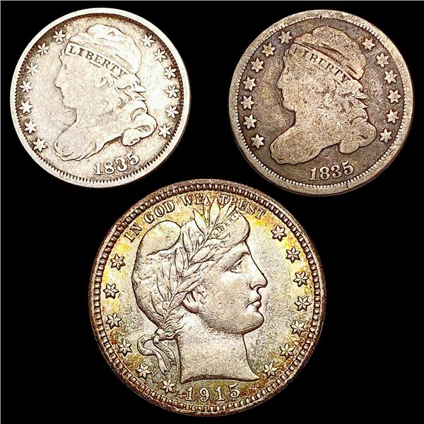 1835-1915 [3] Silver Coin Lot HIGH GRADE