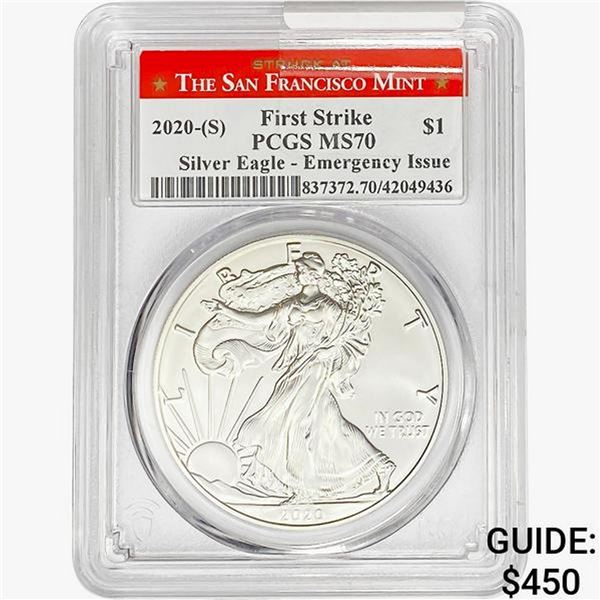 2020-S Silver Eagle PCGS MS70