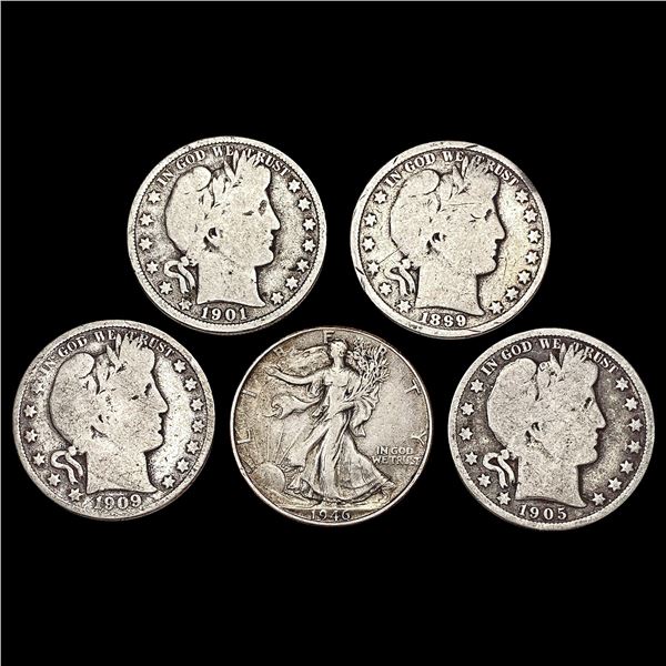 1899-1909 [5] Silver Half Dollar Lot HIGH GRADE