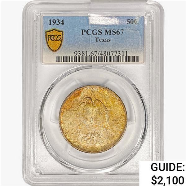 1934 Texas Half Dollar PCGS MS67