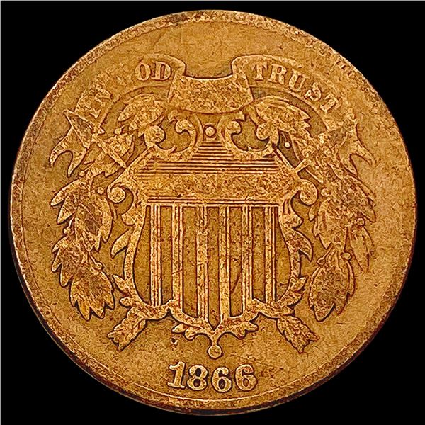 1866 Two Cent Piece LIGHTLY CIRCULATED