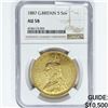 Image 1 : 1887 G. Britain 1.1775oz Gold 5 Sovereign NGC AU58