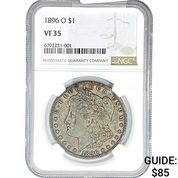 1896-O Morgan Silver Dollar NGC VF35