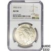 Image 1 : 1923-D Silver Peace Dollar NGC AU58