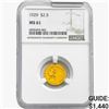 Image 1 : 1929 $2.50 Gold Quarter Eagle NGC MS61