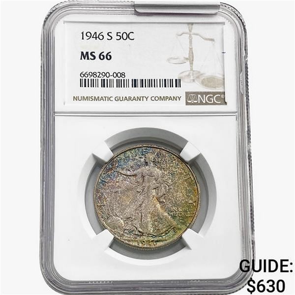 1946-S Walking Liberty Half Dollar NGC MS66