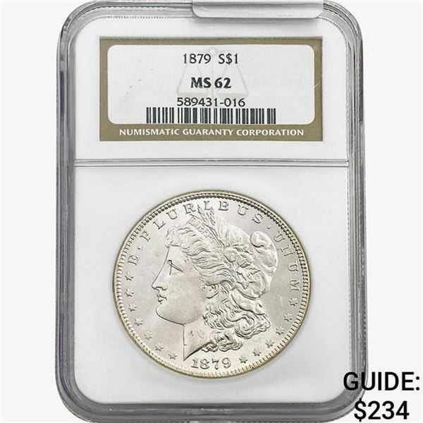 1879 Morgan Silver Dollar NGC MS62