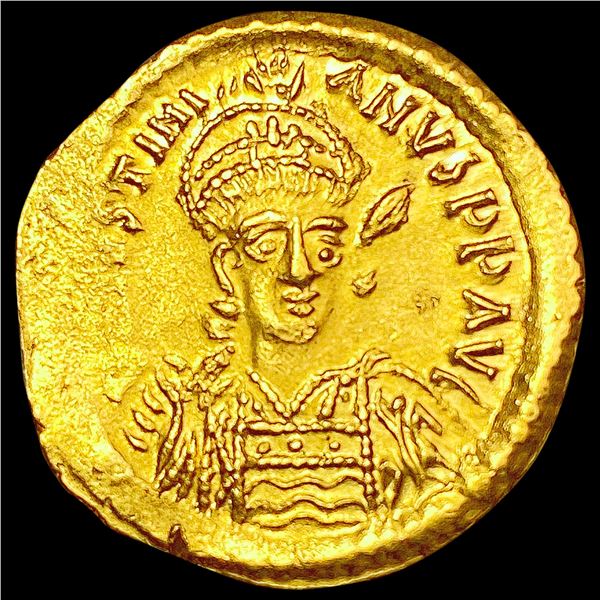 565 AD .15oz Gold Byzantine Justinian  CLOSELY UNCIRCULATED