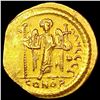 Image 2 : 565 AD .15oz Gold Byzantine Justinian  CLOSELY UNCIRCULATED