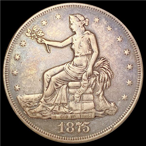 1875-CC Silver Trade Dollar CLOSELY UNCIRCULATED