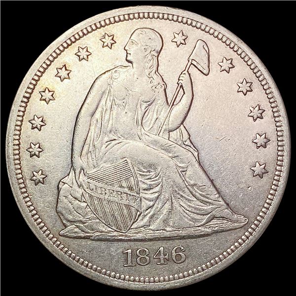 1846 Seated Liberty Dollar CLOSELY UNCIRCULATED