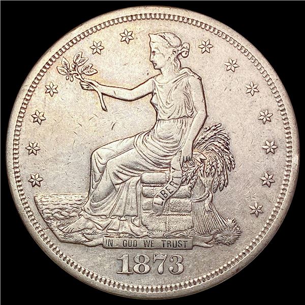 1873-S Silver Trade Dollar NEARLY UNCIRCULATED