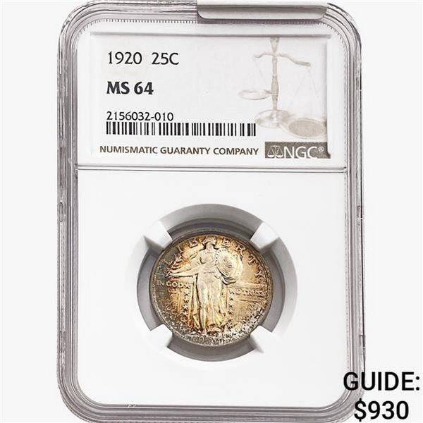 1920 Standing Liberty Quarter NGC MS64