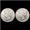 Image 1 : [2] 1924-S&1927-S Silver Peace Dollar CLOSELY UNCIRCULATED