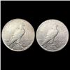 Image 2 : [2] 1924-S&1927-S Silver Peace Dollar CLOSELY UNCIRCULATED