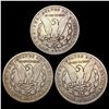 Image 2 : [3] 1894-1899 Morgan Silver Dollar NICELY CIRCULATED