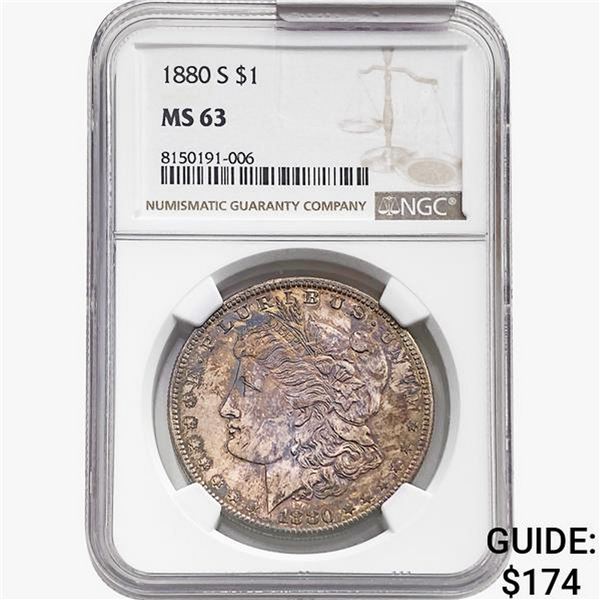 1880-S Morgan Silver Dollar NGC MS63