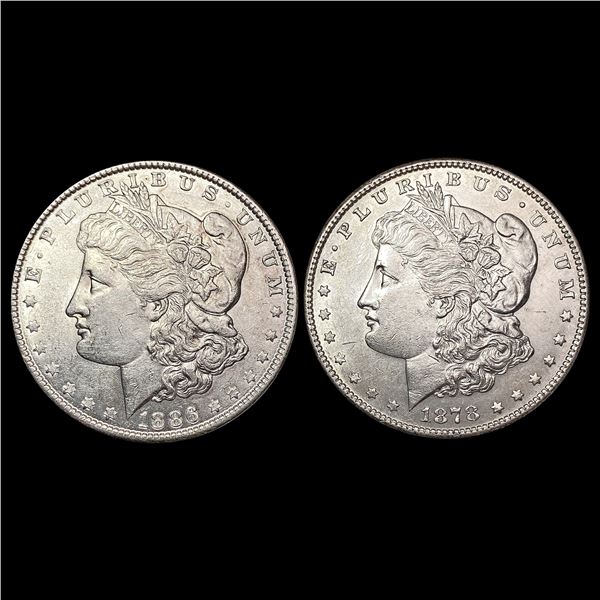 [2] 1878-S&1886 Morgan Silver Dollar HIGH GRADE