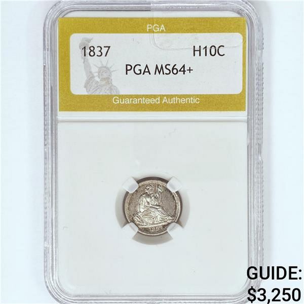 1837 Seated Liberty Half Dime PGA MS64+