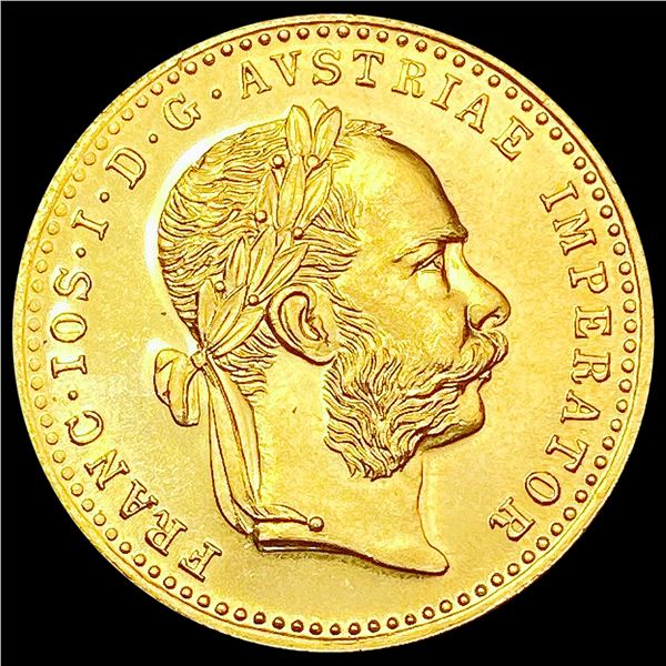 1915 .1107oz Gold 1 Ducat GEM BU