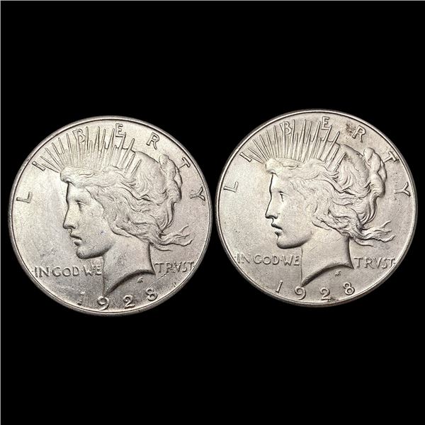 [2] 1928-S Silver Peace Dollar NEARLY UNCIRCULATED