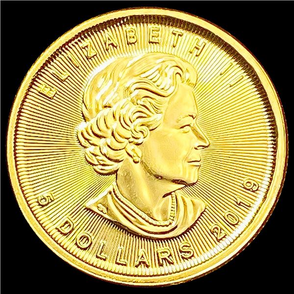 2019 1/10oz Gold Canada Maple Leaf $5 CHOICE PROOF