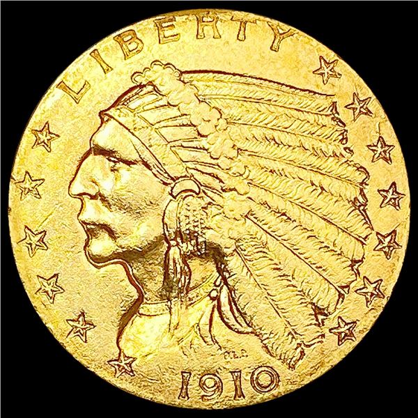 1910 $2.50 Gold Quarter Eagle CLOSELY UNCIRCULATED