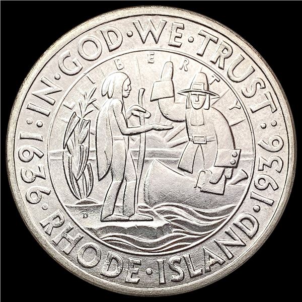 1936-D Rhode Island Half Dollar GEM BU