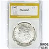 Image 1 : 1900 Morgan Silver Dollar PGA MS65