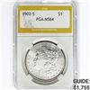 1902-S Morgan Silver Dollar PGA MS64