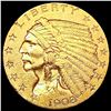 Image 1 : 1908 $2.50 Gold Quarter Eagle CLOSELY UNCIRCULATED