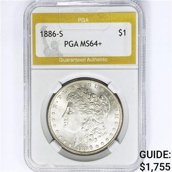 1886-S Morgan Silver Dollar PGA MS64+